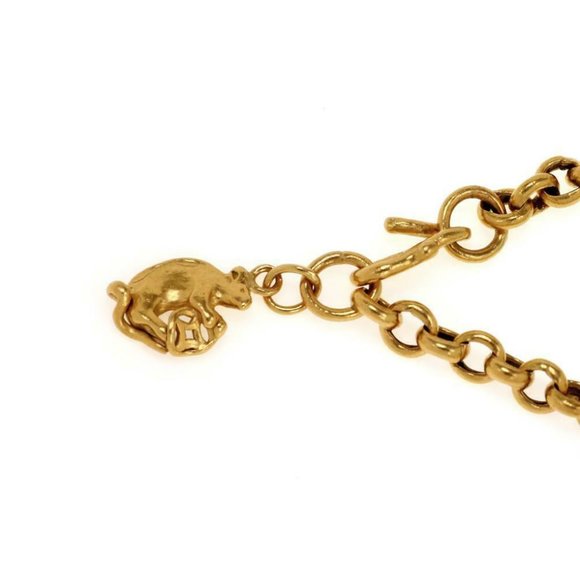 2133-charms-473-2.jpg?v=  Classic 24k Yellow Gold Mouse Charm Chain Bracelet